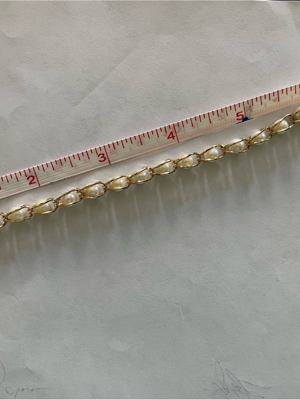Estate 14k and cultured pearl bracelet - Picture 2 of 5